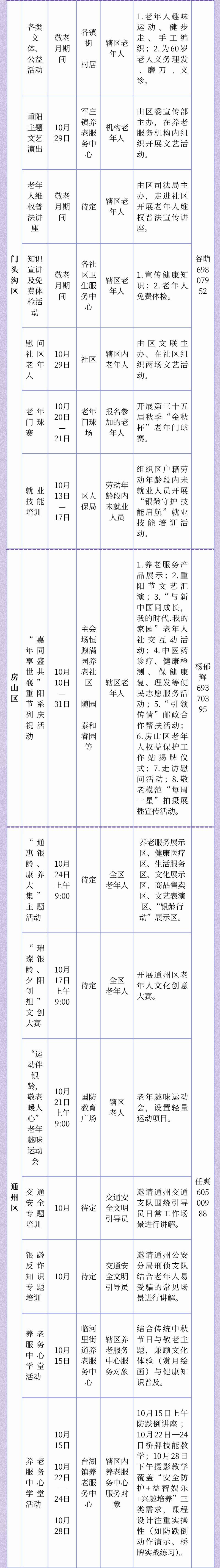 2025年北京敬老月活动有哪些?附清单